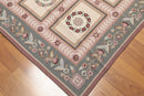 6x9 Beige Hand Woven 100% Wool French Needlepoint Aubusson Area rug