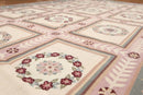 6x9 Beige Hand Woven 100% Wool French Needlepoint Aubusson Area rug