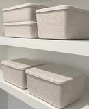 The Sculpted Bin - Wide with Lid | Set of 3 by SortJoy