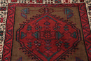 3'7"x7'9" Burgundy Hand Made Traditional 100% Wool Oriental Area Rug