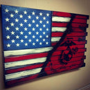 Small Hidden Gun Case with ½ USA Flag and ½ Graphic Design