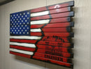 Small Hidden Gun Case with ½ USA Flag and ½ Graphic Design