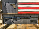 Large American Flag Gun Concealment Case with 2 Compartments