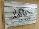 "Join or Die" Hidden Gun Storage Sign