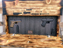 Charred AR-15 "Join or Die" Hidden Gun Storage Sign