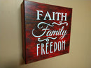 “Faith, Family, Freedom” Mini Concealment Wall Art Box
