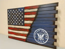 Small Hidden Gun Case with ½ USA Flag and ½ Graphic Design