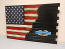 Small 2 Compartment Gun Case - Half Flag & Half Logo Designs