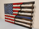 Deluxe 3 Compartment Gun Concealment Case (Hybrid American Flag Designs)