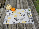 DaDa Bedding Set of 4-Pieces Sunshine Yellow Fleur Spring Tapestry Dining Table Placemats 13” x 19” (18112)