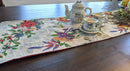 DaDa Bedding Floral Roses Tropical Paradise Birds Woven Tapestry Dining Table Runner (18116)