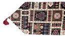 DaDalogy Bedding Elegant Woven Mughal Floral Tapestry Table Runner, Dark Noir Botanical Vintage Fleur (18197)
