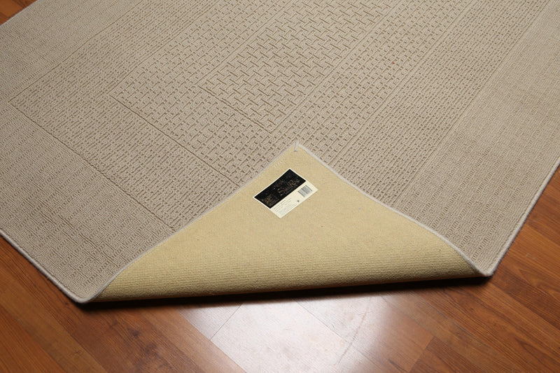 5'3" x 8'3" Authentic Wool and Acrylic Oriental Area Rug Beige