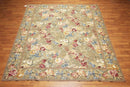 8'x10' Hand Woven 100% Wool Fresh Aubusson Needlepoint Oriental Area Rug Grayish Brown