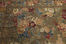 8'x10' Hand Woven 100% Wool Fresh Aubusson Needlepoint Oriental Area Rug Grayish Brown
