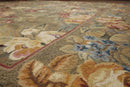 8'x10' Hand Woven 100% Wool Fresh Aubusson Needlepoint Oriental Area Rug Grayish Brown