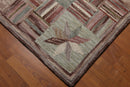 8'x10' Beige, Rust, Gray, Rose, Multi Color Hand Tufted Oriental Wool Rug