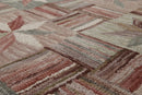 8'x10' Beige, Rust, Gray, Rose, Multi Color Hand Tufted Oriental Wool Rug