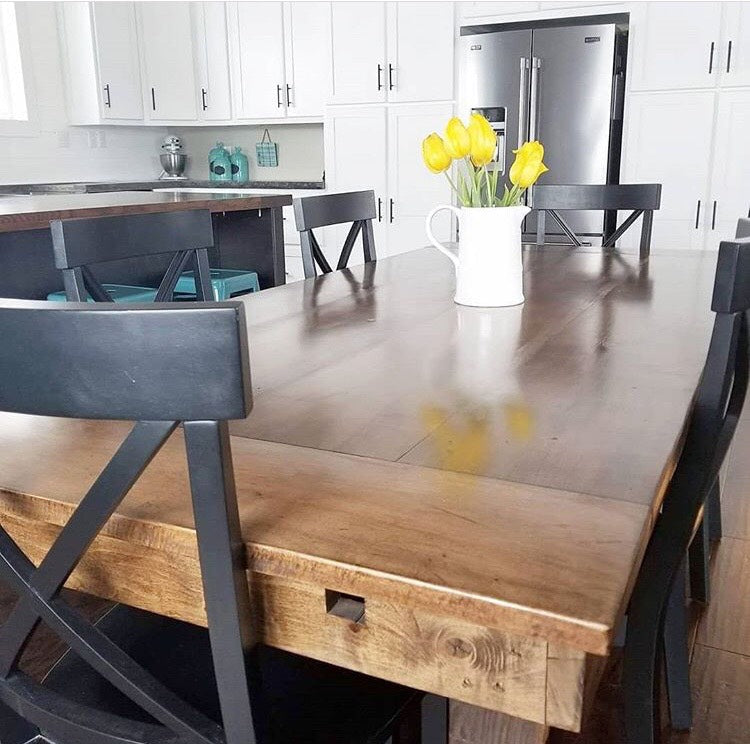 Farmhouse Dining Table with Post Legs