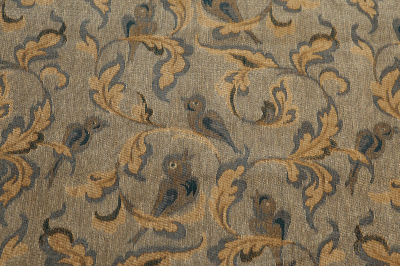 5'7"x7'10" Light Grey Oriental Cotton Rug