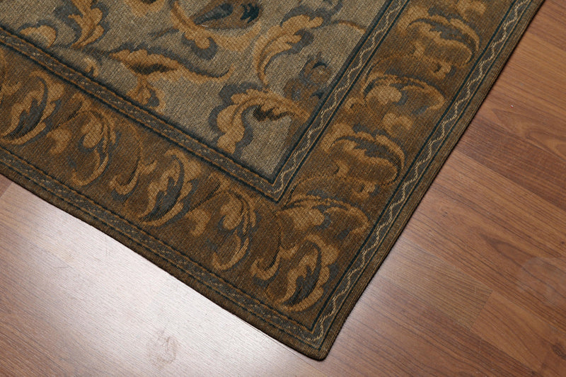 5'7"x7'10" Light Grey Oriental Cotton Rug