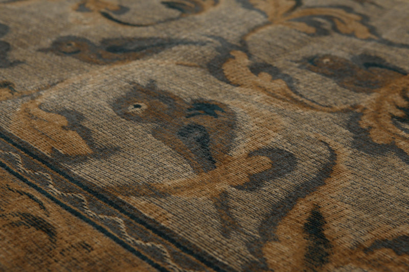 5'7"x7'10" Light Grey Oriental Cotton Rug