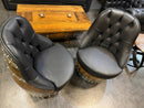 Luxury Whiskey & Wine Barrel Captain Chair — Memory Foam, Brown Upholstery (October Pre-Order)