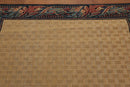 5x7 Gold Machine made French Aubusson 100% Wool Oriental Area Rug