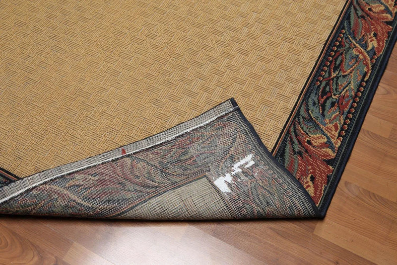 5x7 Gold Machine made French Aubusson 100% Wool Oriental Area Rug