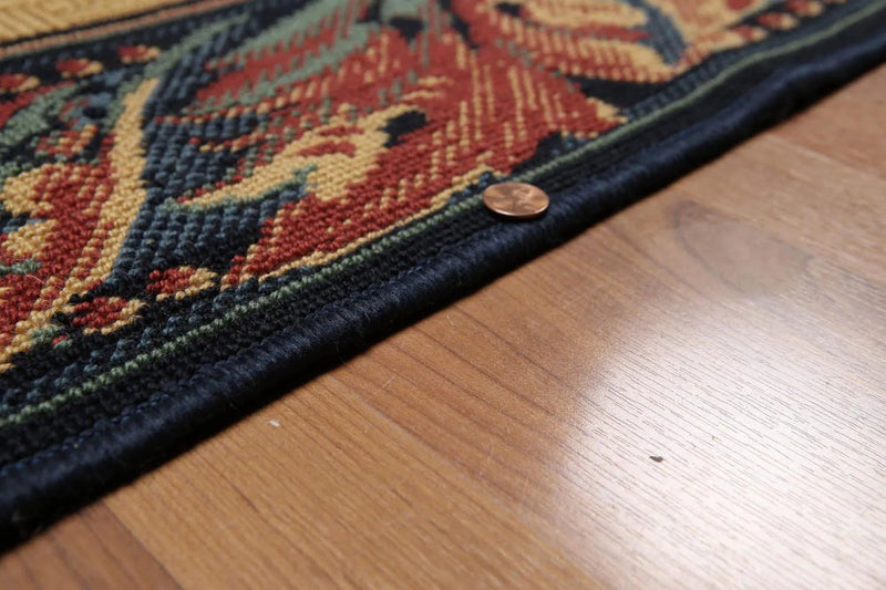 5x7 Gold Machine made French Aubusson 100% Wool Oriental Area Rug