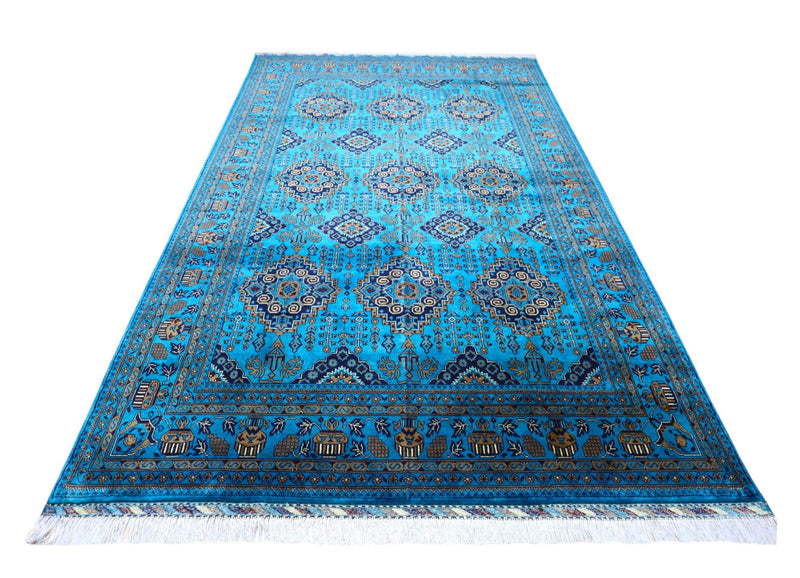 Hand-Knotted Afghani Zerkhaki Wool Rug – 6’6″  x  10’0″