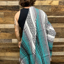 Sea Green Mexican Falsa Yoga Blanket