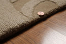 6'8" x 8'3" Handmade 100% Wool Modern Area rug Camel