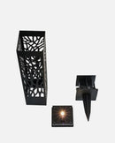SmartYard Square Solar Bollard Pathway Lights – 35 Lumen, 5-pack