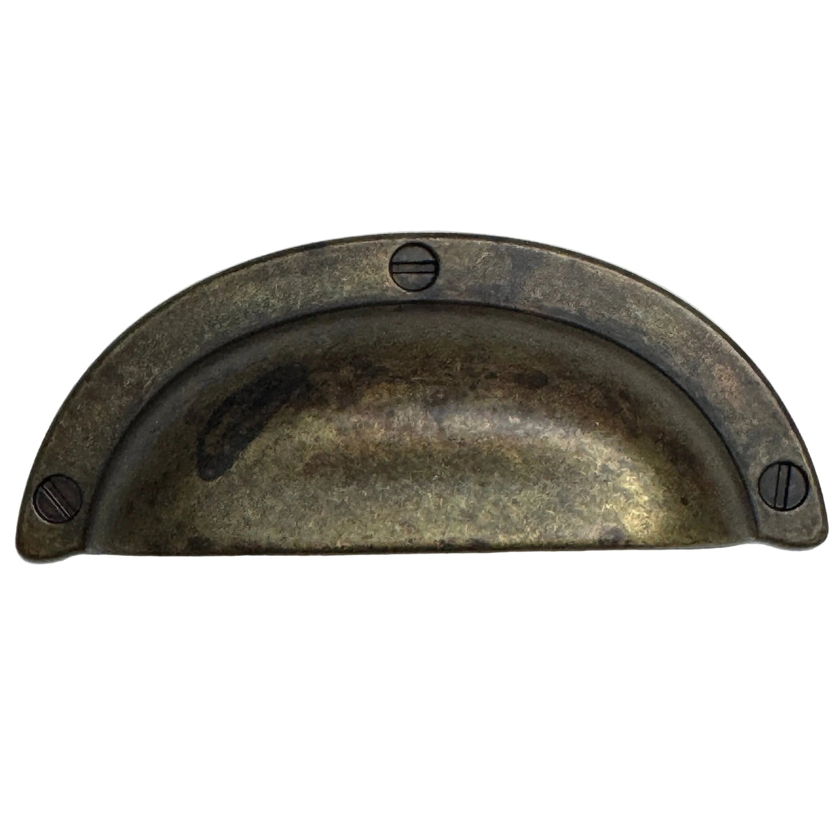 Drawer Cup Pulls "Amalfi" in Worn Brass, photo 3 of 9