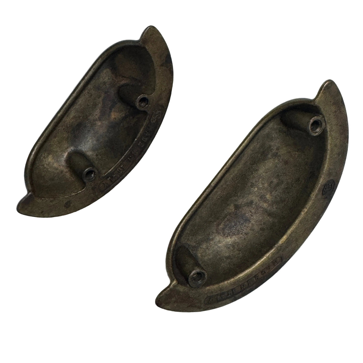 Drawer Cup Pulls "Amalfi" in Worn Brass, photo 5 of 9