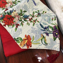 DaDa Bedding Floral Roses Tropical Paradise Birds Woven Tapestry Dining Table Runner (18116)