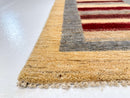 Gabbeh 2'08"x3'11" ivory/multicolor