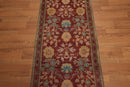 2'6" x 16' Runner Hand knotted Turkish Oushak Vegetable Dyed wool Area rug Rust