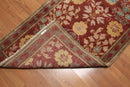 2'6" x 16' Runner Hand knotted Turkish Oushak Vegetable Dyed wool Area rug Rust