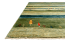 Scenic Afghan Gabbeh (8'02"x9'06") greens/blues