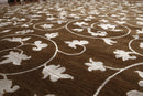 8' x 11' Hand Knotted Wool & Bamboo Silk Oriental Area rug Transitional Brown