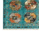Afghan Ersari (4'01"x6'02") turquoise/multicolor