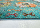 Afghan Ersari (4'01"x6'02") turquoise/multicolor