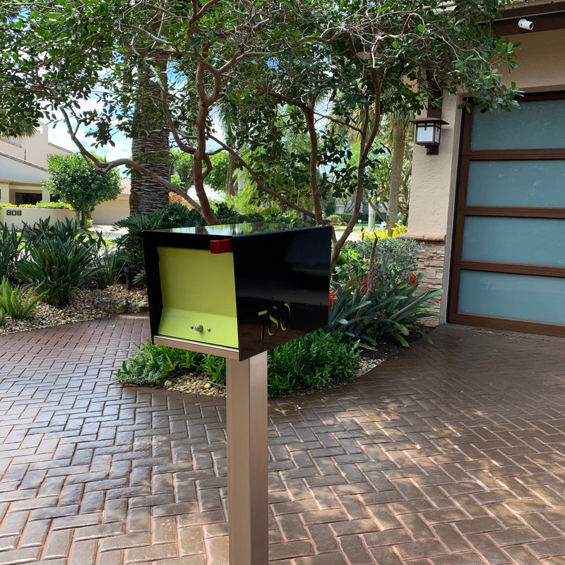 The Original UptownBox in JET BLACK - Modern Mailbox