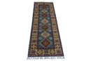 Hand-Knotted Afghani Kazak Wool Rug – 2’0″  x  5’10″