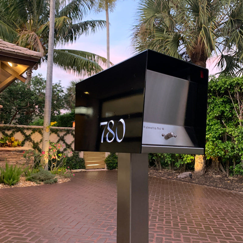 The Original UptownBox in JET BLACK - Modern Mailbox