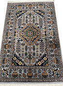 Hand-Knotted Afghani Zerkhaki Wool Rug – 3’4″  x  4’11″