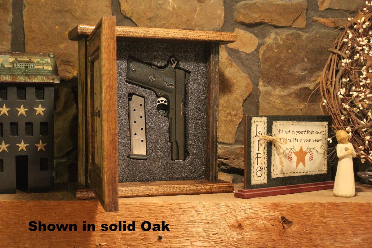 "Peacemaker” Wooden Gun Concealment Clock, photo 2 of 25