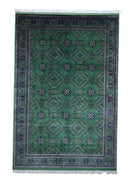 Hand-Knotted Afghani Bukharayi Wool Rug – 6’7″  x  9’9″